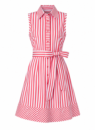 Joy Joy Red Striped Dress
