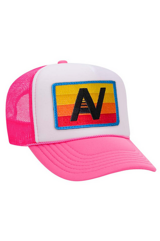 Aviator Nation Logo Rainbow Vintage Trucker Hat