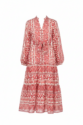 Joy Joy Front Split Buttons Midi Dress