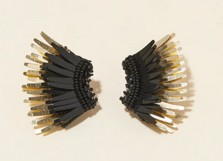MIGNONNE GAVIGAN MINI MADELINE EARRINGS BLACK GOLD