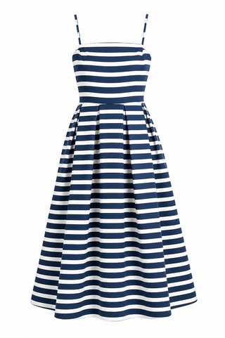 English Factory Striped Midi Dress in Navy & White – Monkee's of Myrtle Beach English Factory Striped Midi Dress in Navy & White – Monkee's of Myrtle Beach