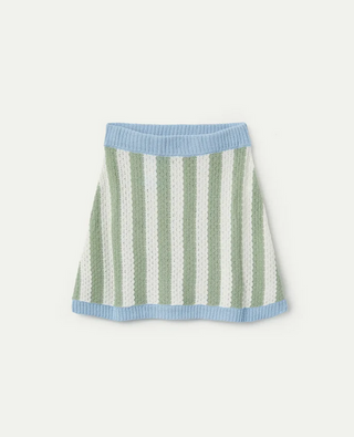 Compania Fantastica Light Blue Striped Skirt