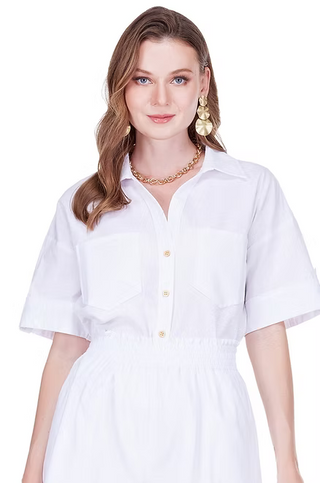 Joy Joy White Pocket Shirt