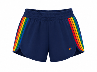 Aviator Nation 5 Stripe -Women's Flex Jogger Short in Navy