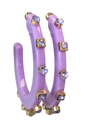 CITY GIRL JEWEL HOOP LARGE- MULTIPLE COLORS