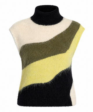 Molly Bracken Us Young Ladies Lime Green Knitted Sleeveless Sweater