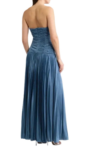 Lulus Florence Twist Front Bodice Plisse Maxi Dress