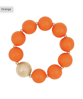 Monkee's Jewelry And Acc Satin Ball Accent Beads Bracelet / 3 Color Options