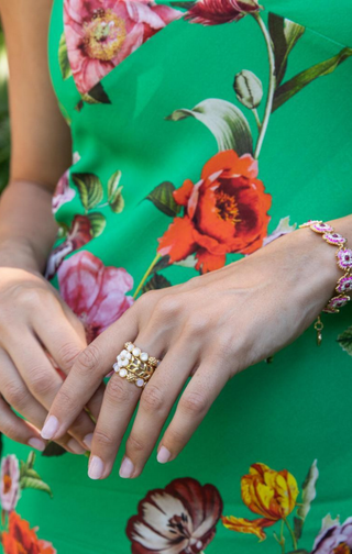 Capucine De Wulf Berry Gem Mother of Pearl Ring