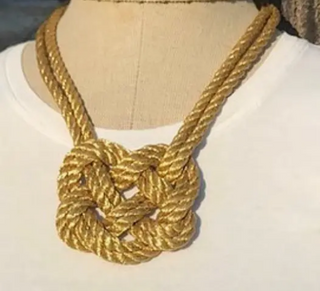 Heartknot Double Gold Heart Knot Necklace