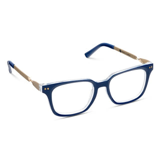 Peepers x Laura Park Sidebar Navy/Rosemary Stripe Indigo Blue Light Glasses