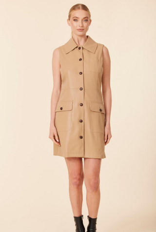 Dolce Cabo Vegan Leather Sleeveless Dress
