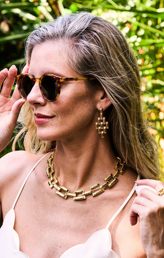 Capucine De Wulf Pathway Post Drop Earrings Gold