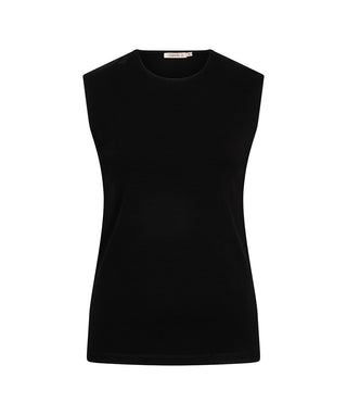 Esqualo Sleeveless Top, Blk, White, Cacao