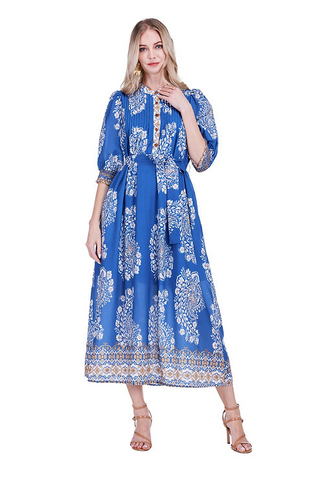Joy Joy Indigo Oasis Maxi Dress