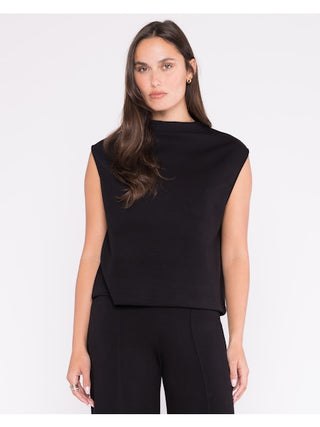 Ripley Radar Scuba Cowl Neck Top In Black