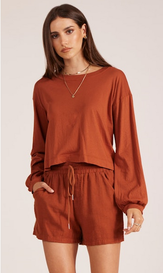 Bobi Ellie Tee in Dark Rose