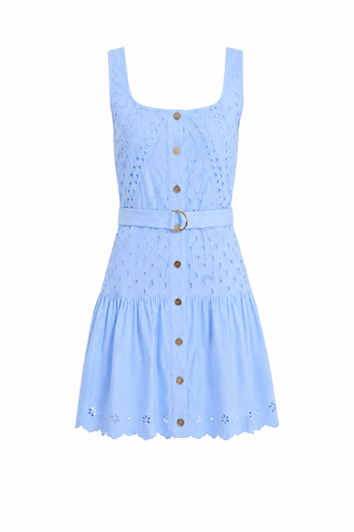 Karina Grimaldi Penelope Embroidered Mini Dress