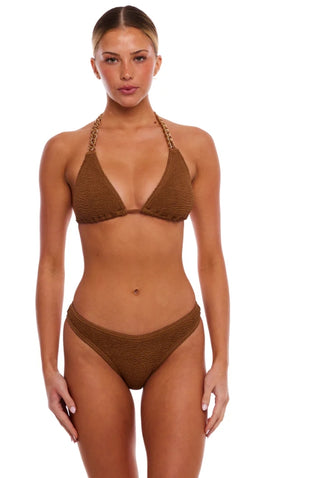 Love & Bikinis Sydney Gold Chain Triangle Bikini Top