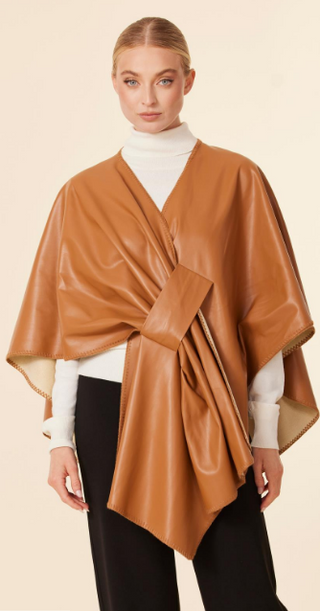 Dolce Cabo Vegan Leather Wrap in Burnt Orange