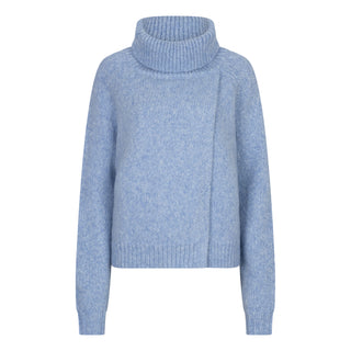 Esqualo Sky Blue Sweater Open Big Collar