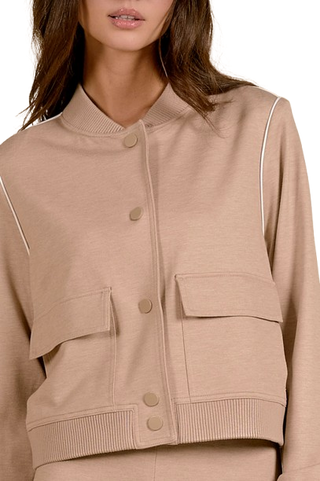 Elan Taupe Bomber Jacket