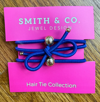 Smith & Co. Ribbons & Bows Hair Tie Sapphire Blue Set