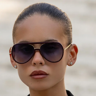 Freyrs Shay Unisex Aviator Sunglasses - Burgundy