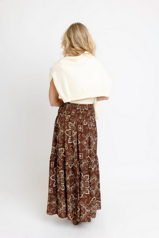 Karlie Bandana Smock Tier Maxi Skirt