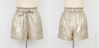 Molly Bracken Gold Ladies Woven Shorts