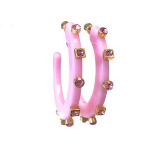 CITY GIRL JEWEL HOOP LARGE- MULTIPLE COLORS