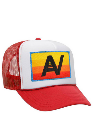 Aviator Nation Logo Rainbow Vintage Trucker Hat