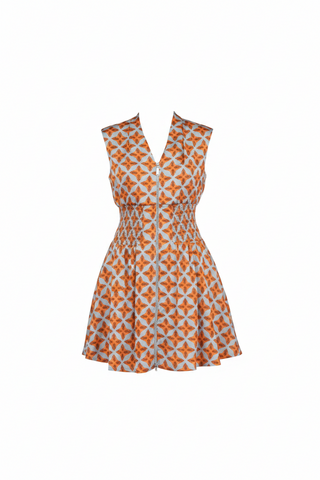 Joy Joy Copper Tile Mini Dress