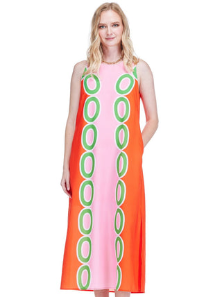 Jade Red Links Midi Dress