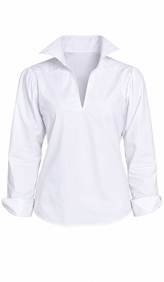 House of MBR Classic White Lana Relaxed Shirt