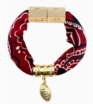 Monkee Collection Game Day Bandana Charm Bracelet / Multiple Colors