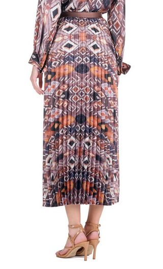 Jade Copper Pleated Skirt