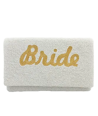 MC BRIDE Embroidered Bead Clutch