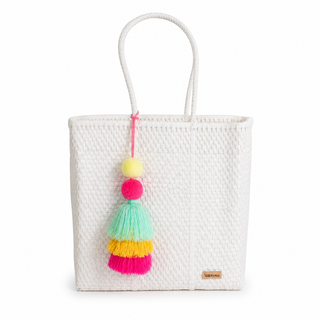 Valerosa Solid White Playera Tote