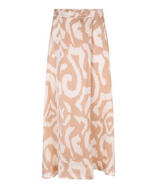 Esqualo Tan Print Midi Skirt
