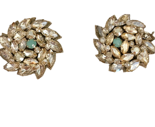 Bhavna Kanakia Gold Big Button Earrings