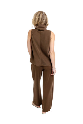 Karlie Solid Scuba Pant in Chocolate