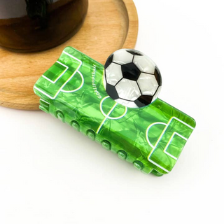 TheDivaSoap Soccer Ball Claw Clip, Football Match Spectator Hair Clip