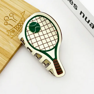 Thedivasoap Tennis Racket Claw Clip, Sports Series Hair Clip - Beige