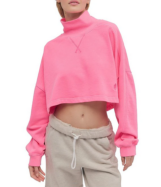 Free People Hot Pink Pick Up Game Pullover
