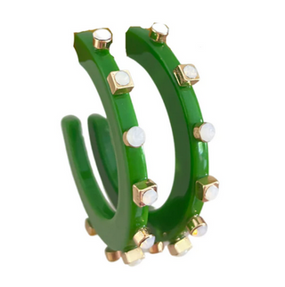 CITY GIRL JEWEL HOOP LARGE- MULTIPLE COLORS