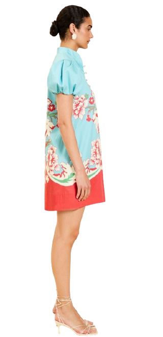 Mestiza Elliana Mini Dress in La Botanica Blue