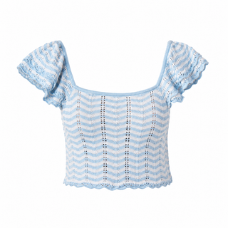 Cake For Dinner Palermo Knit Blue Wave Top
