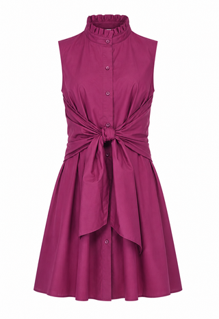 Jade Maroon Back Wrap Dress