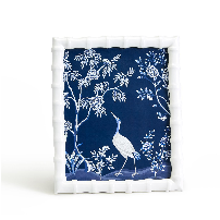 BLUE AND WHITE AVIARY 8X10 FRAME